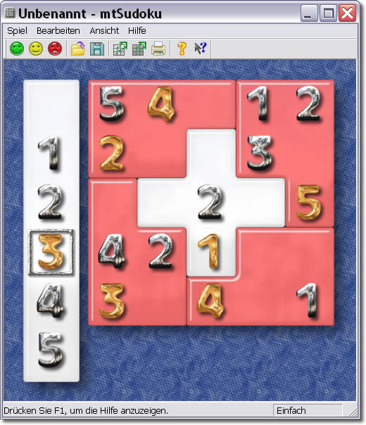 5x5 Sudoku mit Glas Spielbrett